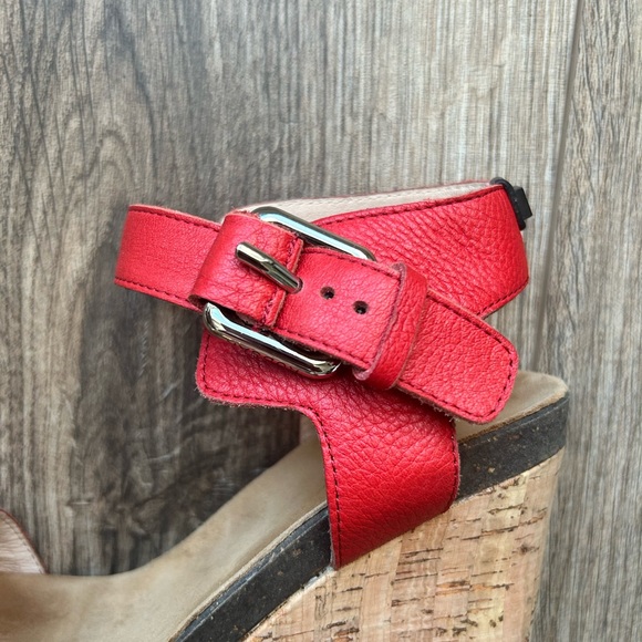 Rudsak Red Cork Heeled Sandals | 37 - Picture 12 of 14
